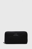 Armani Exchange portofel femei, culoarea negru