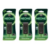 Pachet 3 x odorizant auto grila ventilatie Puf-Puf K2 NEONE EUCALIPT (Unisex)