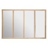 Oglinda Atmosphera Nae cu rama din lemn paulownia, 116x76 cm, montaj vertical/orizontal, natur Household NewTrend