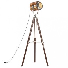 vidaXL Lampa de podea cu trepied, 186 cm, lemn masiv de mango foto