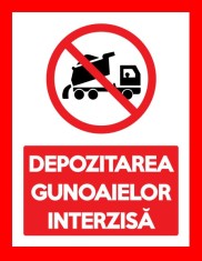 Placuta depozitarea gunoaielor interzisa pentru terenuri private foto