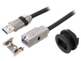 Soclu USB negru 22mm Har-Port IP20