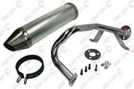 Amortizor zgomot sport Tlumik Tuning Set Silver 4T motor Gy6 50 139Qmb Cele mai bune controale pentru scutere cu 10 inci, IP000246 foto