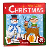 Mini puzzle tematica de iarna - Om de zapada