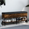 VidaXL Bancă de pantofi, stejar fumuriu, 102x32x45 cm, lemn prelucrat 835179