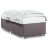 Cumpara ieftin Cadru de pat, gri, 90x200 cm, piele ecologica