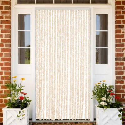 vidaXL Perdea pentru insecte, bej și alb, 90x220 cm, chenille 377342 foto
