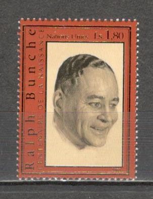 O.N.U.Geneva.2003 100 ani nastere R.Bunche-diplomat PREMUL NOBEL SN.656 foto