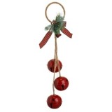 Clopote Decorative de Craciun Rosii din Metal cu Decupaje, CMCLASS