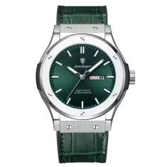 Poedagar Ceas barbatesc de mana Casual Business Analog Quartz Verde