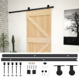Cumpara ieftin Usa glisanta cu set feronerie, 80 x 210 cm, lemn masiv de pin