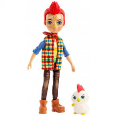 Papusa Enchantimals by Mattel Redward Rooster cu Figurina Cluck foto