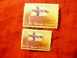 Serie Finlanda 1977 - 60 Ani - Drapelul , 2 valori