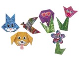 Set origami cu animalute pentru copii 7+ cu 18 coli si accesorii