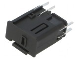 Clemă siguranţe cilindrice 5x20mm clichet neagră
