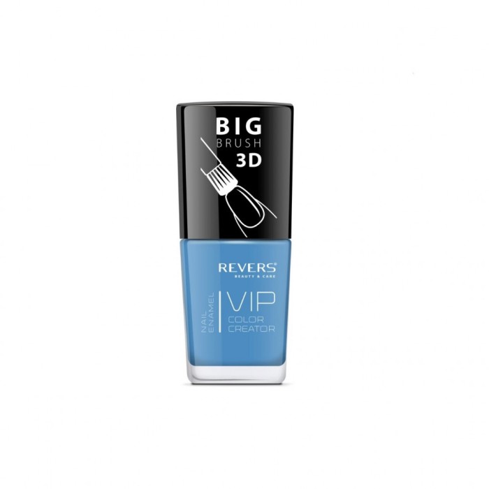 Lac de unghii Vip, 3D, Revers, albastru, mat, 12 ml, Nr 073