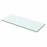 Raft sticla transparenta 50x15 cm, securizata, 15kg, suspendat, perete, depozitare
