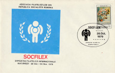 Romania 1979,Plic ocazional,Expozitia Filatelica SOCFILEX Bucuresti, foto