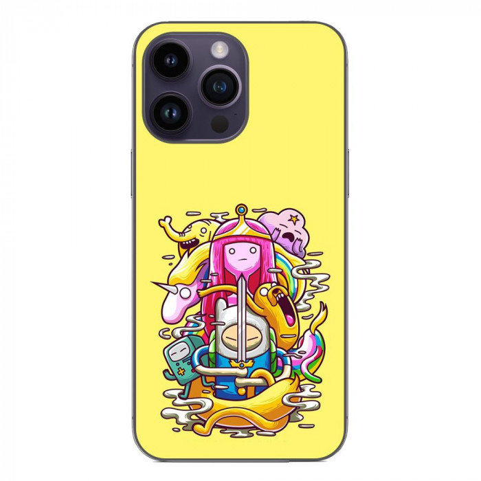 Husa compatibila cu Apple iPhone 15 Pro Max Silicon Gel Tpu Model Adventure Time Poster