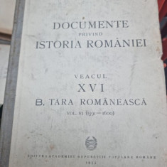 Documente privind Istoria Romaniei Veacul XVI B. Tara Romaneasca Vol.VI (1591-1600)