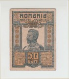 ROMANIA - 50 BANI 1917 FERDINAND I , B1.194