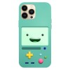 Husa compatibila cu Apple iPhone 15 Pro Max, Viceversa, model Beemo from Adventure time , Silicon, TPU, Transparent, Carcasa