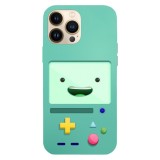 Husa compatibila cu Apple iPhone 12 Pro Max, Viceversa, model Beemo from Adventure time , Silicon, TPU, Transparent, Carcasa