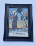 Pictura in ulei pe sticla, Sf&acirc;ntul Francisc