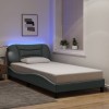 VidaXL Cadru de pat cu LED fără saltea Gri deschis 100x200 cm Material 3213683