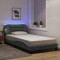 vidaXL Cadru de pat cu LED fără saltea Gri deschis 100x200 cm Material 3213683