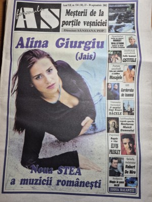 ziarul formula as 23 - 30 septembrie 2002 - alina giurgiu , formatia iris - 25 de ani de scena , trupa jais,rodica mandache foto