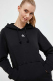 Adidas Originals bluză femei, culoarea negru, cu glugă, uni IA6420