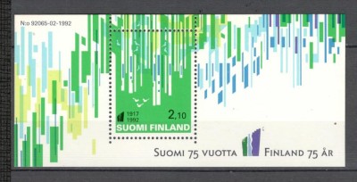 Finlanda.1992 75 ani Independenta-Bl. DF.135 foto
