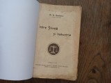 Cumpara ieftin INTRE STIINTA SI INDUSTRIE de N. D. COSTEANU , 1922 , EXEMPLAR NR. 38, SEMNAT DE AUTOR * CERNAUTI