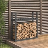 Rastel pentru lemne de foc, gri, 110x35x108,5 cm lemn masiv pin GartenMobel Dekor, vidaXL