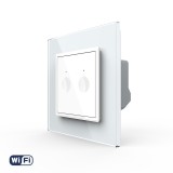 Cumpara ieftin Intrerupator Dublu Wi-Fi cu Touch LIVOLO cu Rama din Sticla - Serie Noua SmartElectro IntelligentHouse