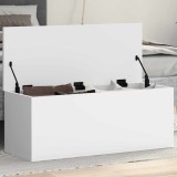 vidaXL Cutie de depozitare, alb, 90x35x35 cm, lemn prelucrat