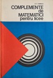 Complemente de matematici pentru licee - D. V. Ionescu