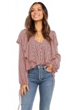 M575-232 Bluza eleganta accesorizata cu volanase