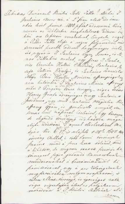 A368 Lot 2 acte olografe, 1845, &icirc;n limba maghiară, Trencsen, Trencin