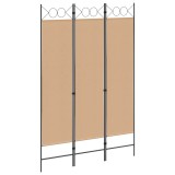 vidaXL Paravan de camere cu 3 panouri Bej 120 x 180 cm Țesătură 42039189
