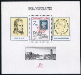 Cehoslovacia 1990 - Aniversare 150 de ani de la primul timbru, colita neuzata