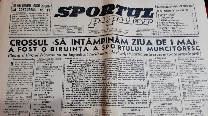 ziar SPORTUL POPULAR 30 04 1946