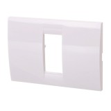 Rama decorativa simpla Gewiss Virna, pentru aparataj modular, IP20, alba