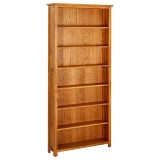 Cumpara ieftin Biblioteca cu 7 rafturi, 90 x 22,5 x 200 cm, lemn masiv stejar