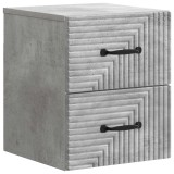 vidaXL Dulap de noapte suspendat cu sertar Gri Beton 34,5 x 33 x 40 cm 898641