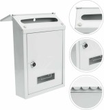 Cutie poștală din oțel pentru interior sau exterior &ndash; 217 &times; 70 &times; 300 mm, 4 culori disponibile, inchidere cu cheie