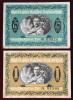 Germania lot 2 notgeld 75 pfennig + 1 mark 1922 M&Uuml;NSTER Hotel and Cafe Kaiserhof - RARE **