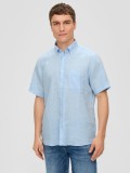 s.Oliver Camasa barbati cu maneca scurta din 100% in, Albastru deschis, S