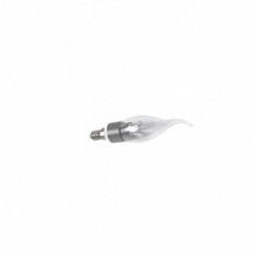 Bec Led Tip Lumanare LED SMD 5W Alb Rece Soclu Argintiu E14 foto